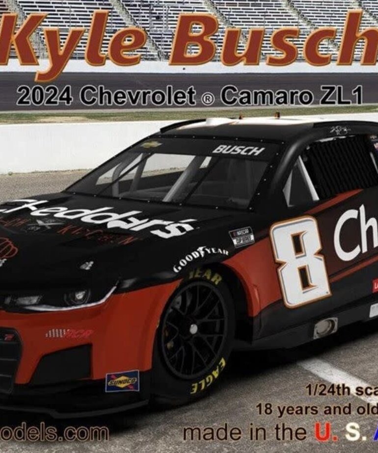 Salvinos Jr Models Salvino Jr Models 1/24 Kyle Busch 2024 NASCAR Chevrolet Camaro ZL1 Race Car (Primary Livery) Ltd Production