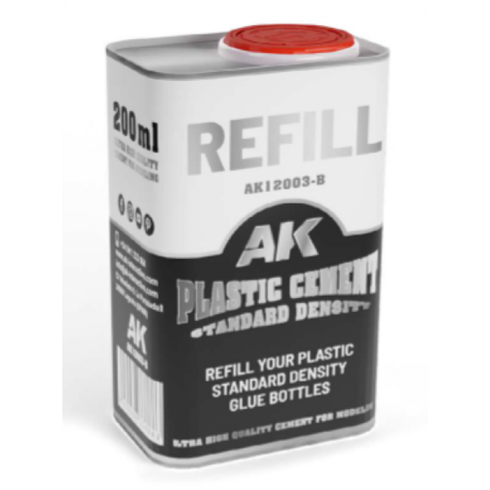 AK Interactive AK12003-B REFILL Plastic Cement Standard Density (200ml)
