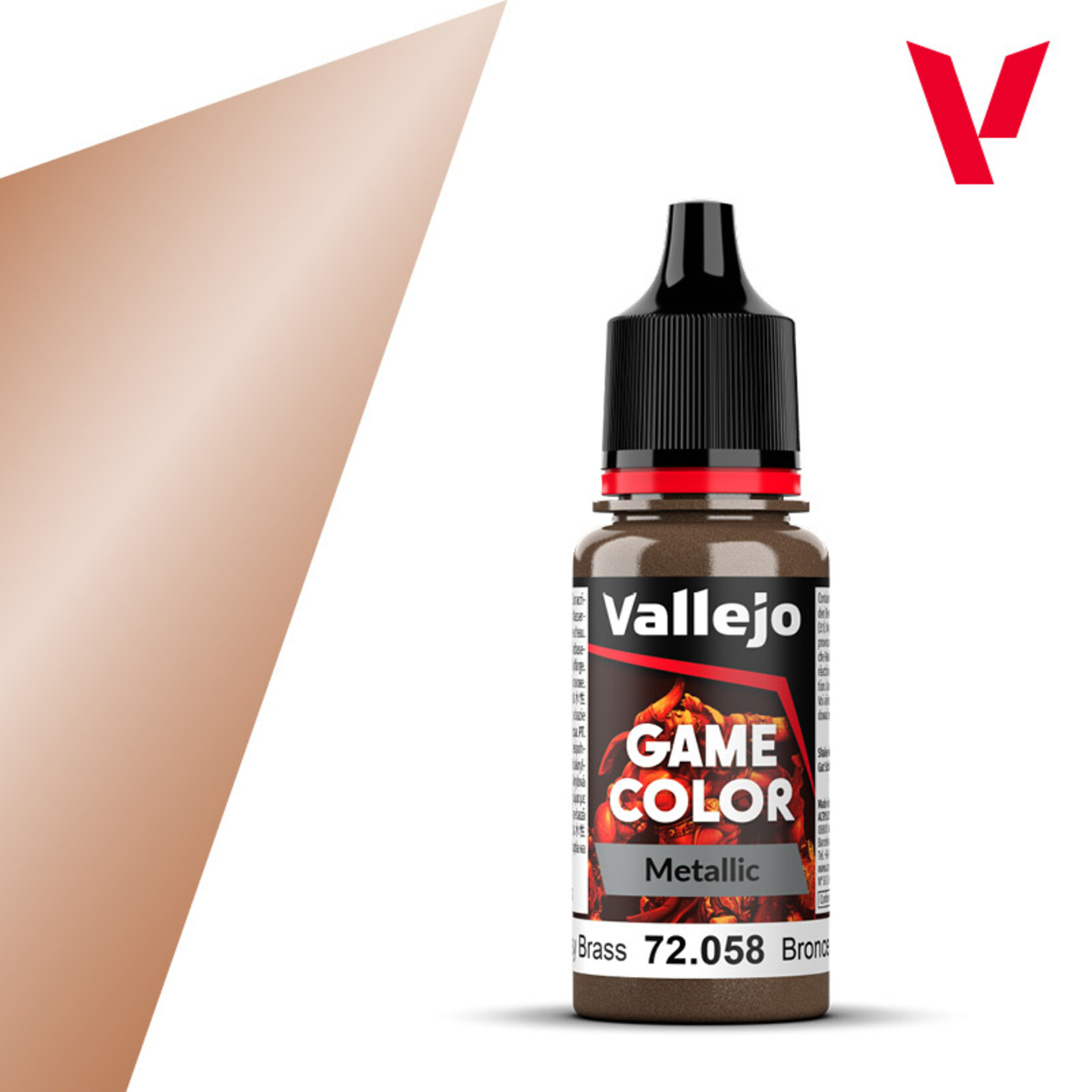 Vallejo Vallejo Game Color Metallic: 72.058 Brassy Brass 18ml