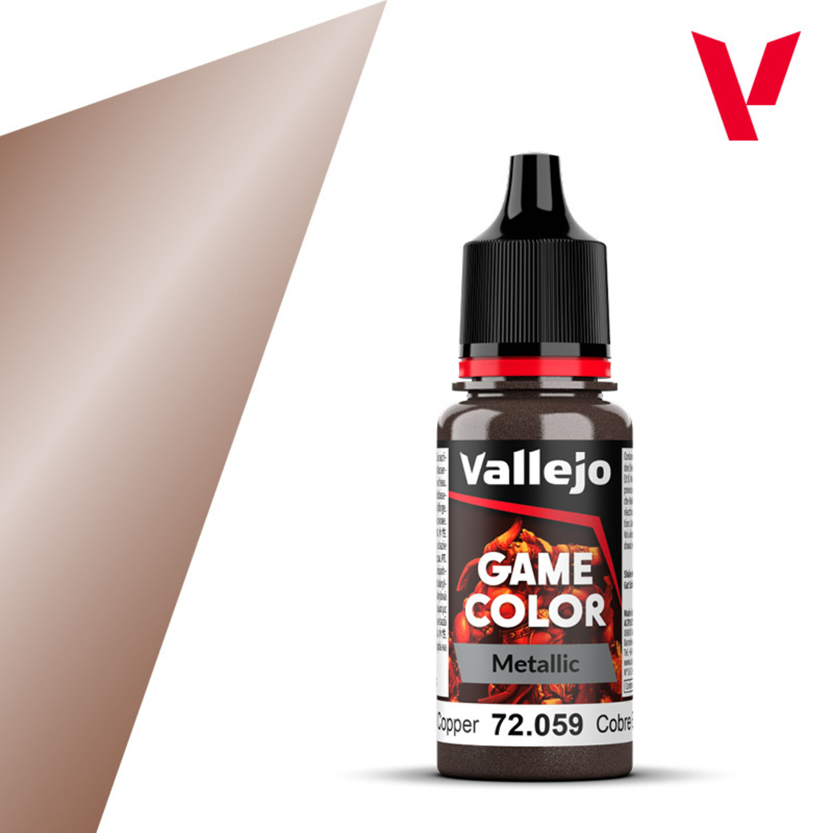 Vallejo Game Color Metallic 18ml - Hammered Copper Vallejo Game Color Metallic 18ml - Hammered Copper