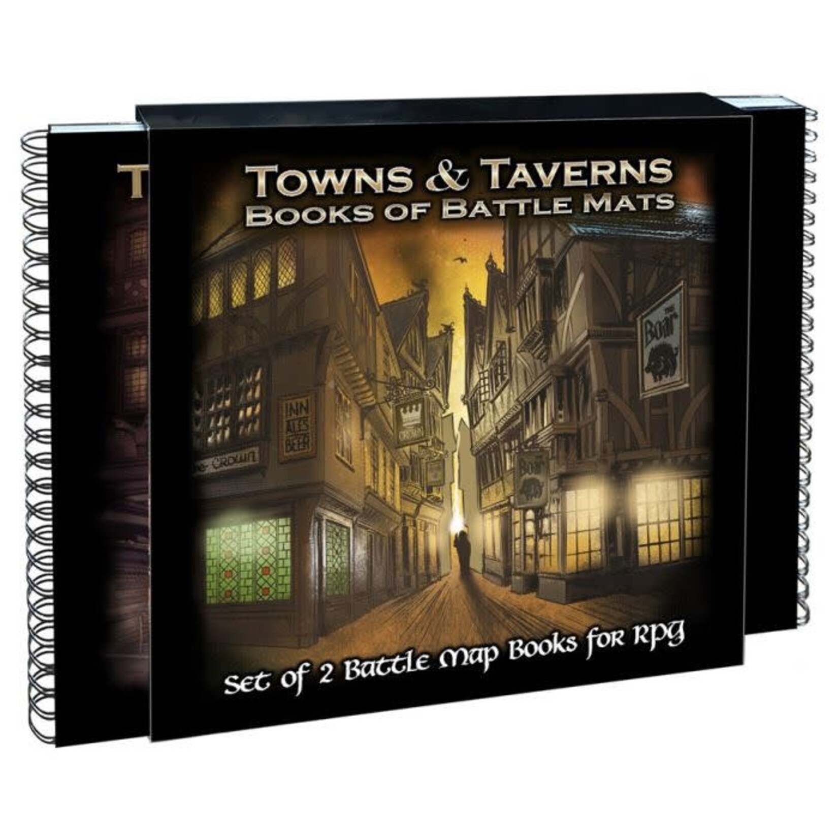 Loke Battlemats Dungeon Book of Battle Mats Towns & Taverns