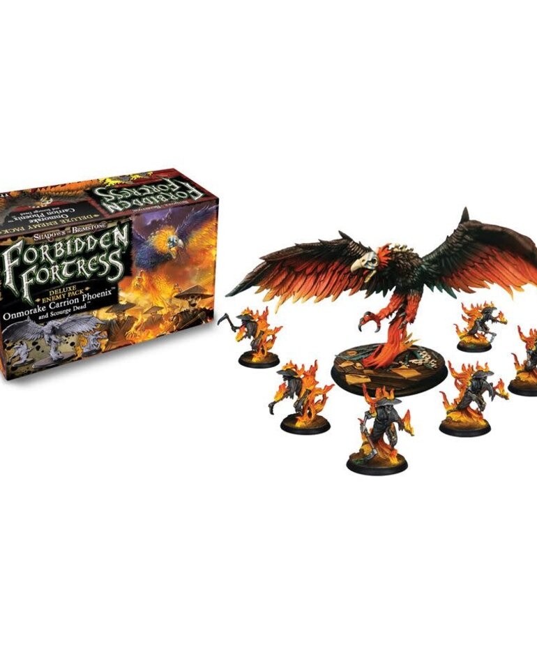 Flying Frog Productions Shadows of Brimstone: Forbidden Fortress: Deluxe Enemy Pack: Onmorake Carrion Phoenix and Scourge Dead