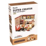 Robotime Rolife DIY Miniature Dollhouse Kit: Yum Yum Burgers