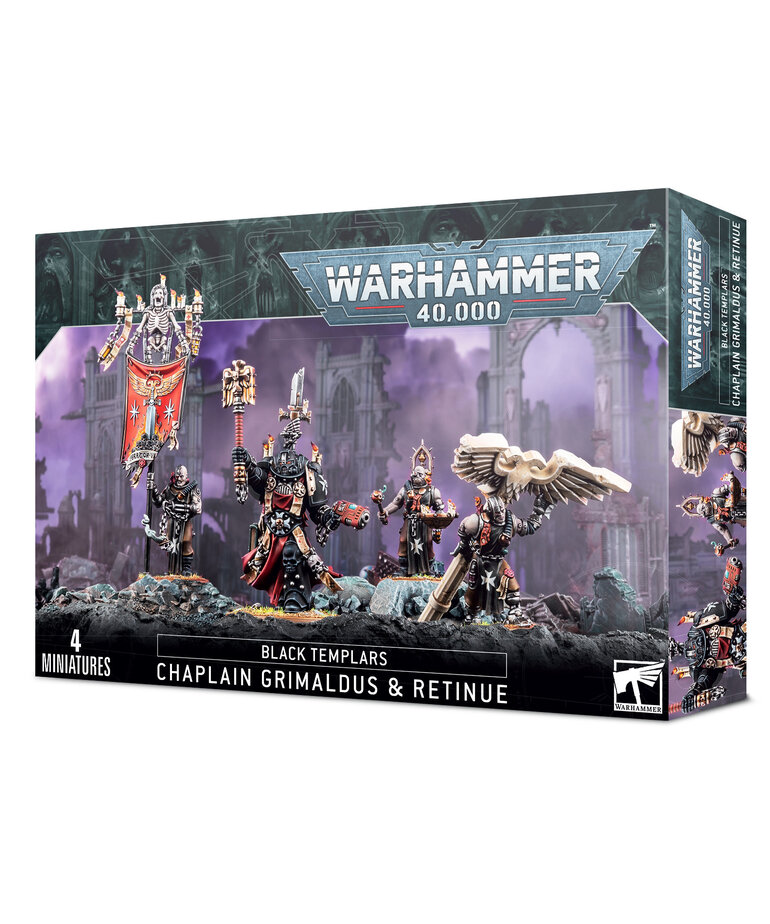 Warhammer 40k Warhammer 40k: Space Marines: Black Templars: Chaplain Grimaldus And Retinue