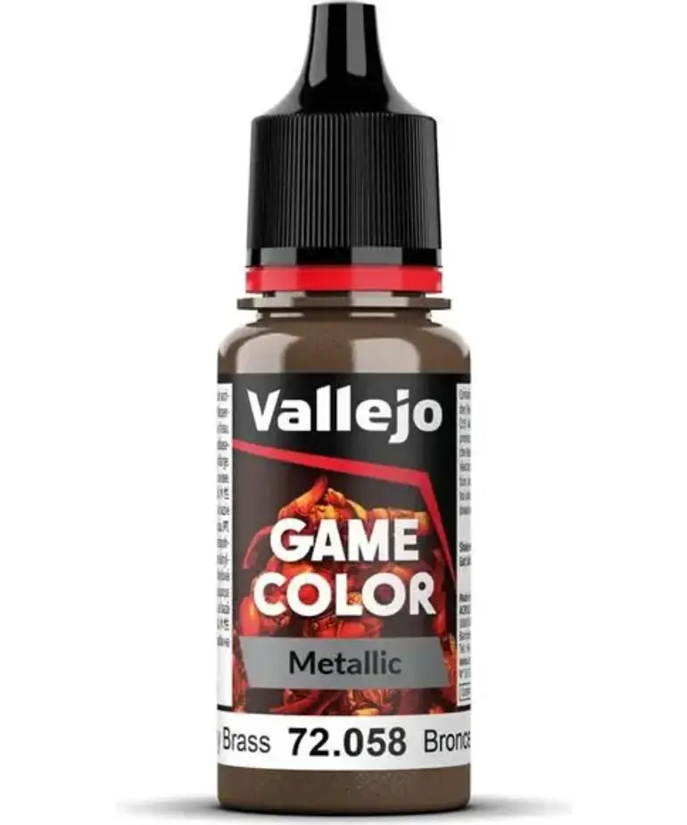 Vallejo Vallejo Game Color Metallic: 72.058 Brassy Brass 18ml