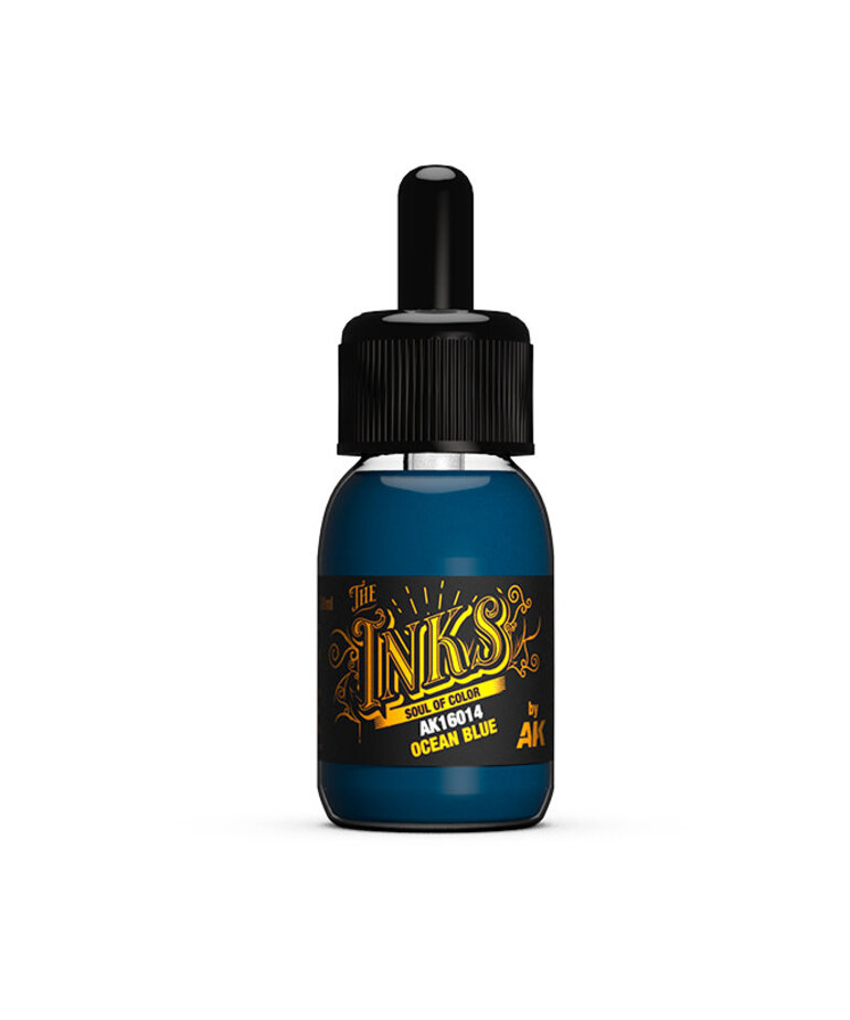 AK Interactive AK16014 The Inks: Ocean Blue (30ml)