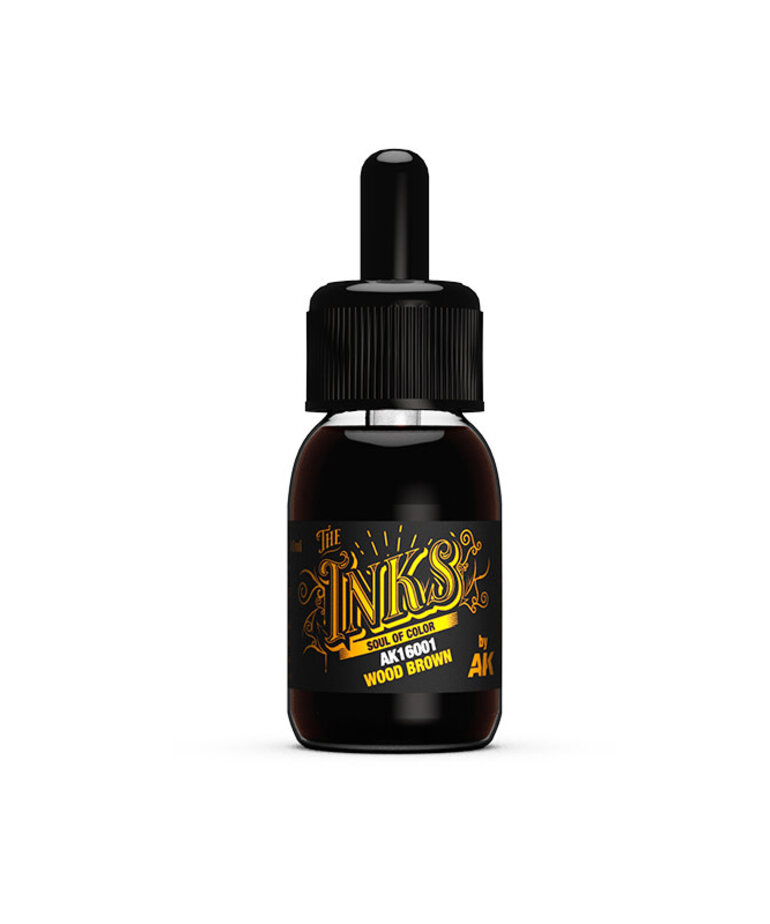 AK Interactive AK16001 The Inks: Wood Brown (30ml)