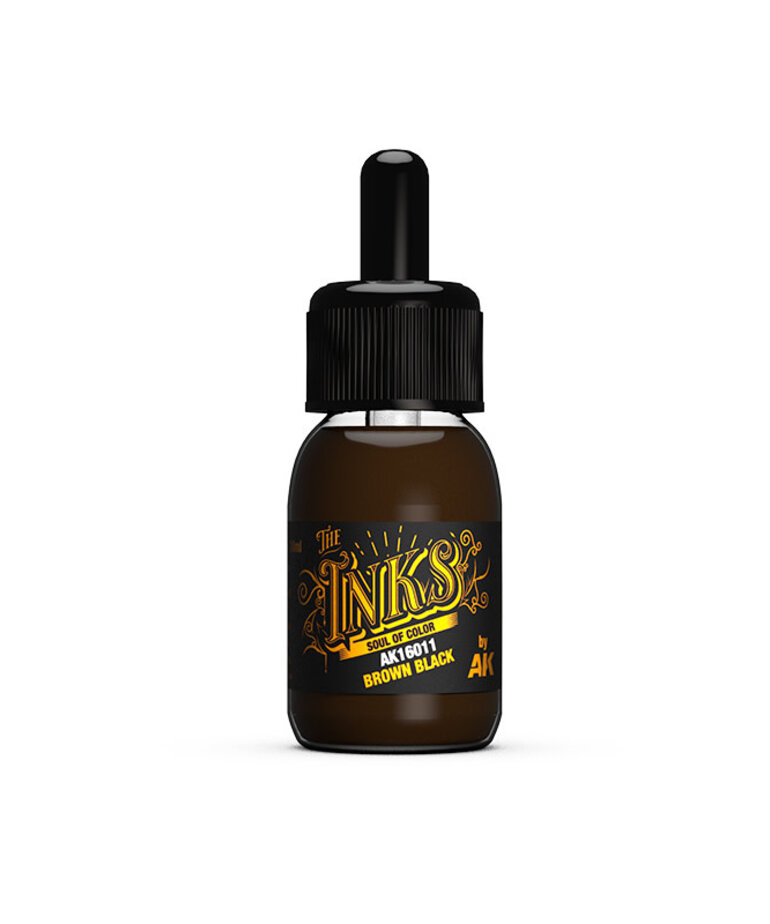 AK Interactive AK16011 The Inks: Brown Black (30ml)