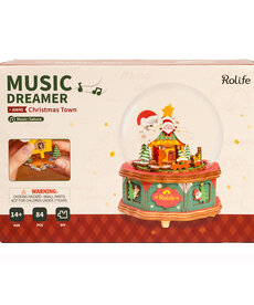 Robotime Rolife DIY Music Box: Christmas Town Music Box