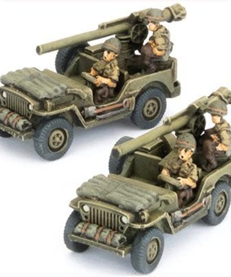 Flames of War Flames of War: American: Late War Leviathans: Jeep with 105mm Recoilless Rifle (x2)