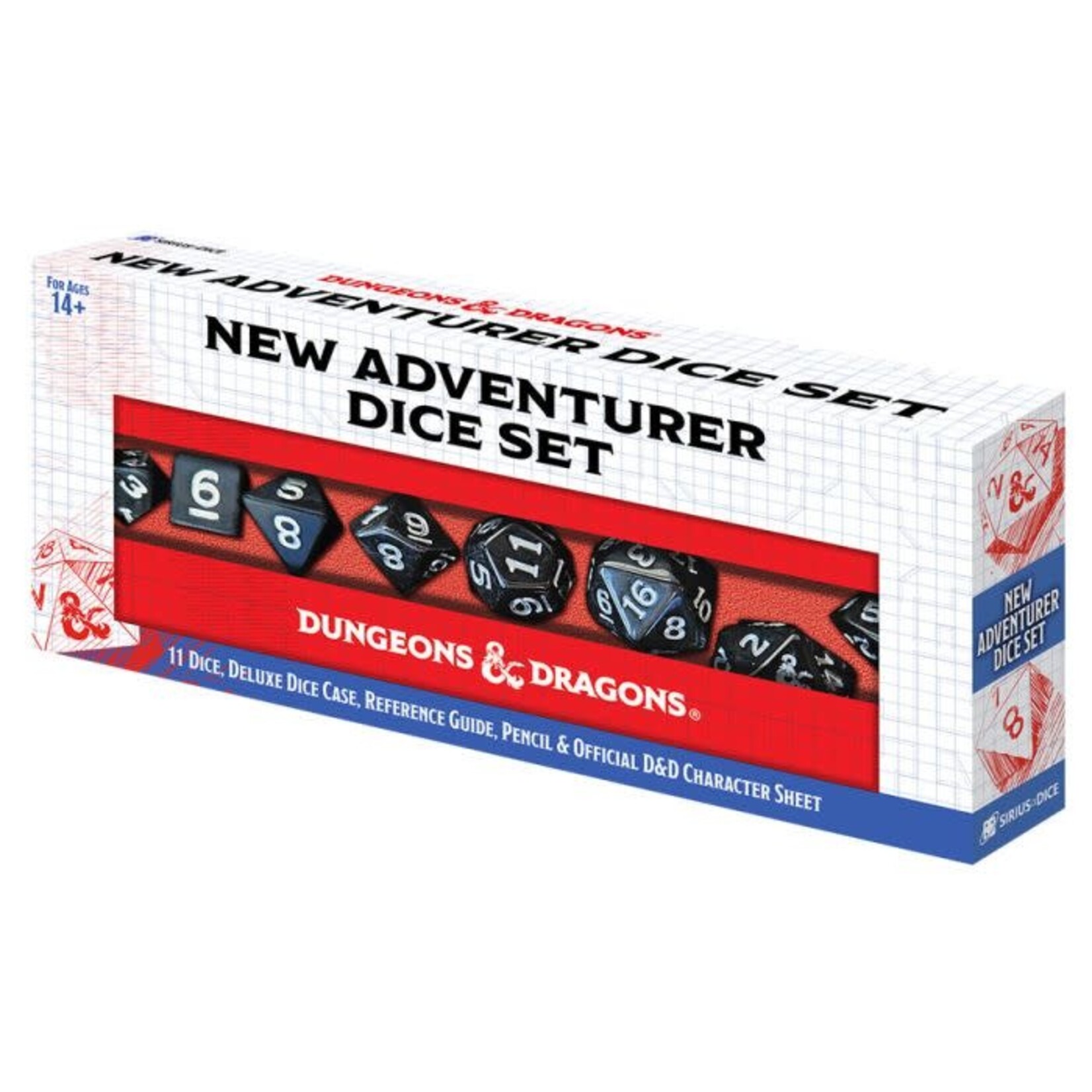 Sirius Dice D&D New Adventurer Set with Black Dice