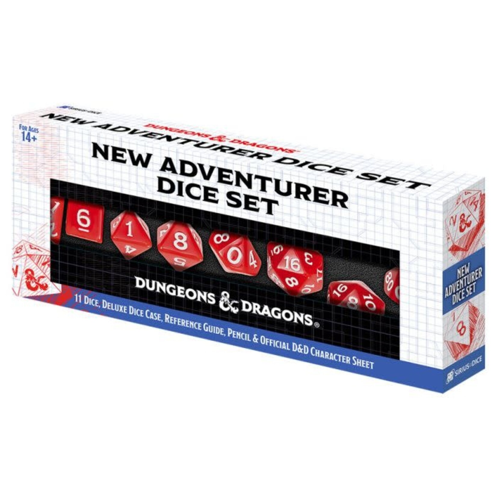 Sirius Dice D&D New Adventurer Set with Red Dice