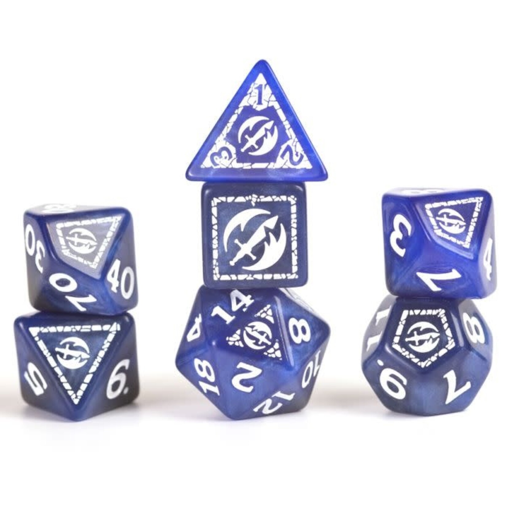 Sirius Dice D&D Adventure Dice: Fighter (Blue)