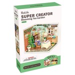 Robotime Rolife DIY Miniature Dollhouse Kit: Blooming Tea Garden