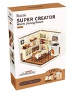 Robotime Rolife DIY Miniature Dollhouse Kit: Warm Dining Room