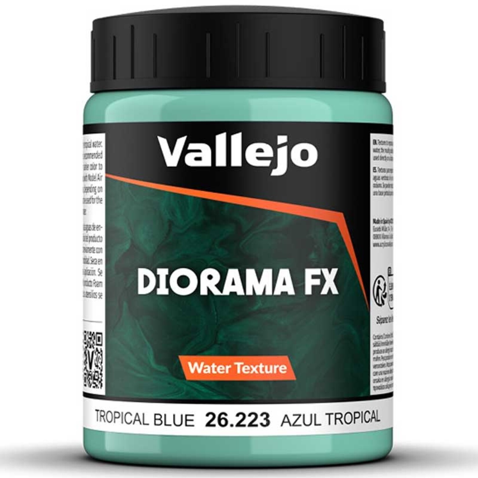 Vallejo Vallejo Water: Tropical Blue 200ml (Paste)