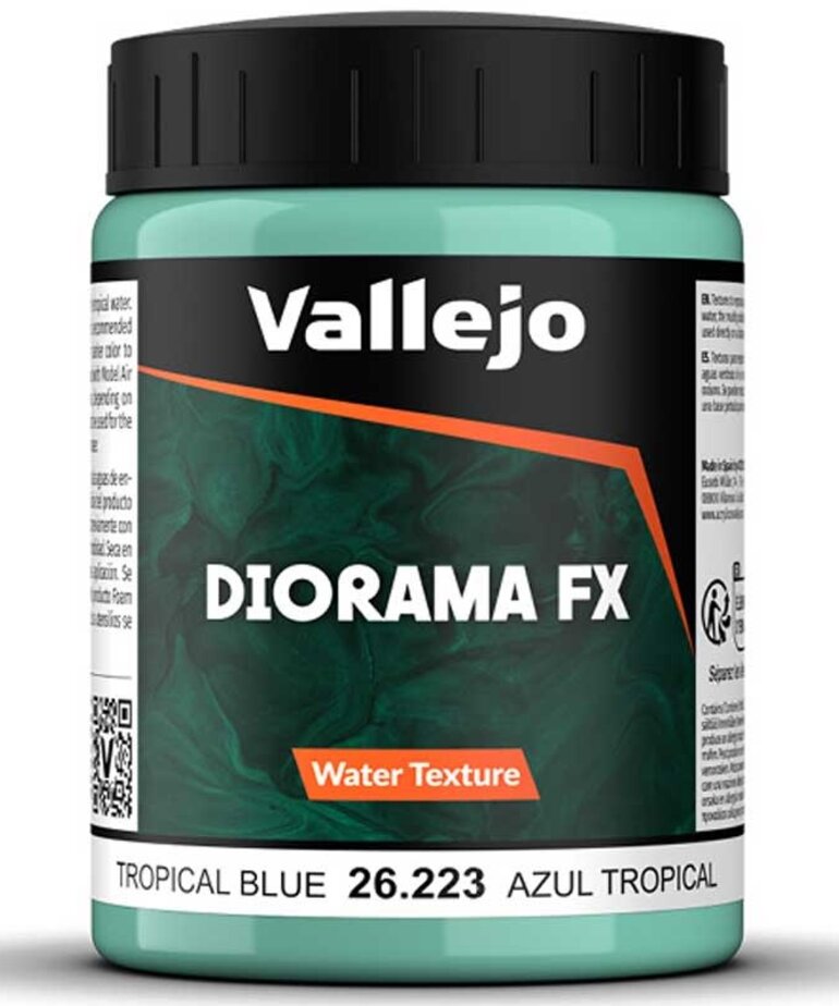 Vallejo Vallejo Water: Tropical Blue 200ml (Paste)