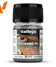 Vallejo Vallejo Diorama FX: Moss Green .5-2mm (60g) Vallejo Vallejo Diorama FX: Moss Green .5-2mm (60g)