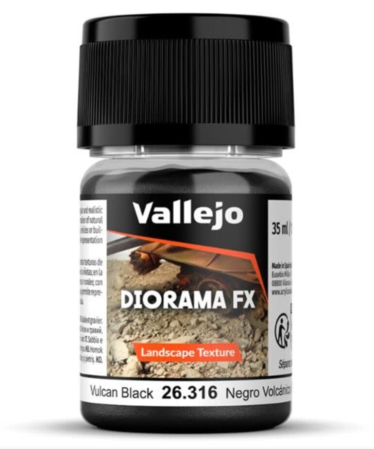 Vallejo Vallejo Diorama FX: Vulcan Black .1-.6mm (60g)