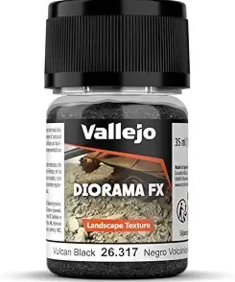 Vallejo Vallejo Diorama FX: Vulcan Black .1-2mm (60g)