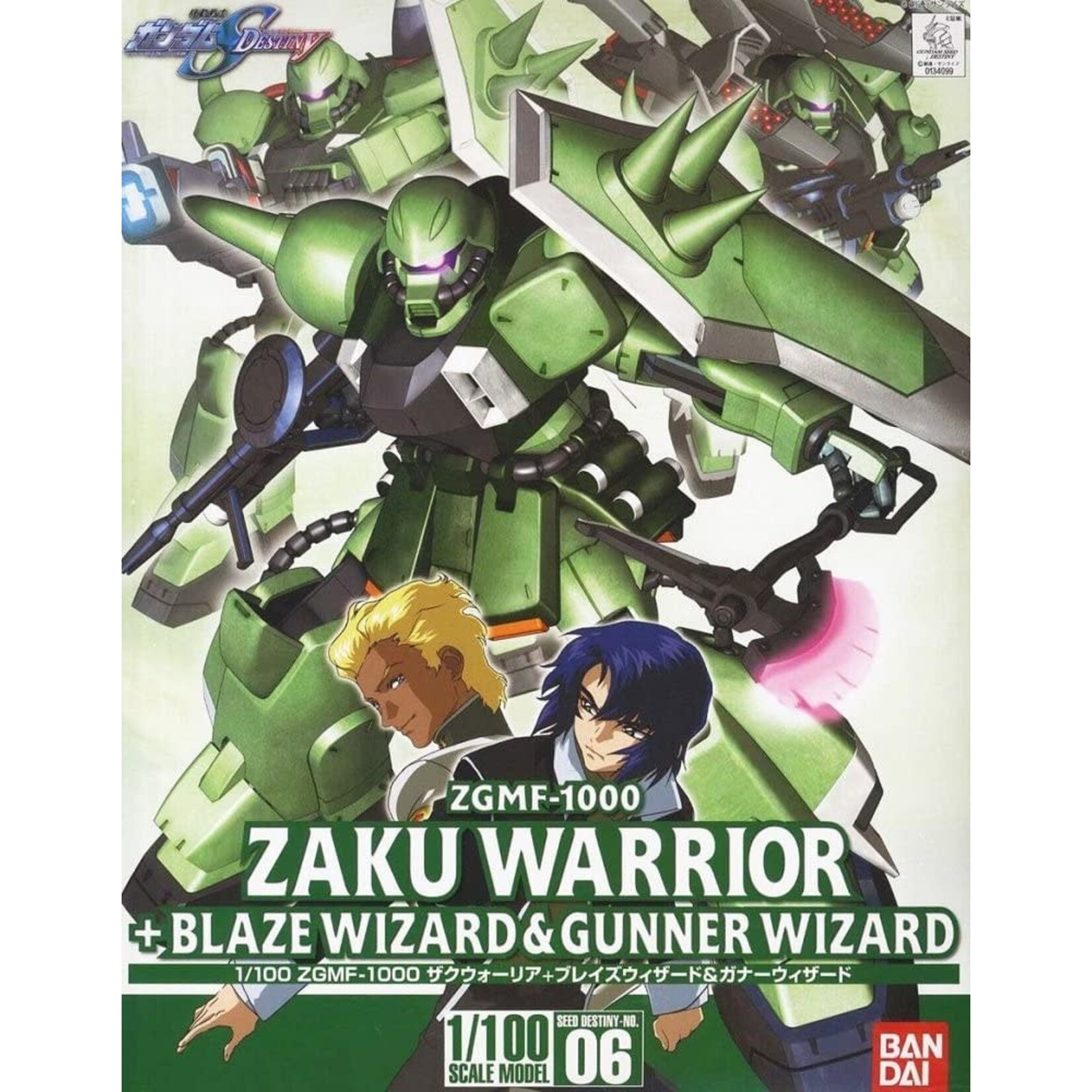 Bandai Gundam ZGMF-1000 Zaku Warrior + Blaze Wizard & Gundam Wizard