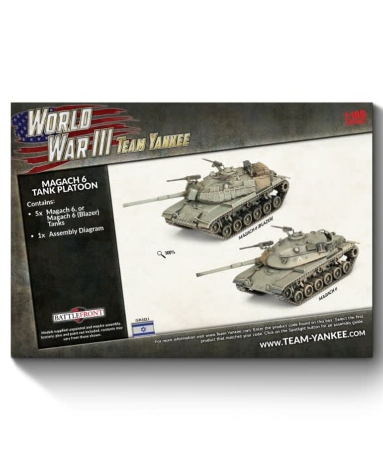 Team Yankee WW3: Team Yankee: Israeli: Magach 6 (Blazer) Tank Platoon (5)