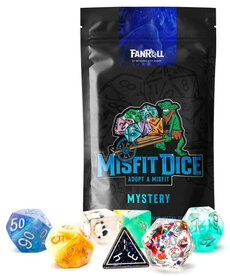 Metallic Dice Games MDG Fanroll Mystery Misfit: Resin Polyhedral Dice Set