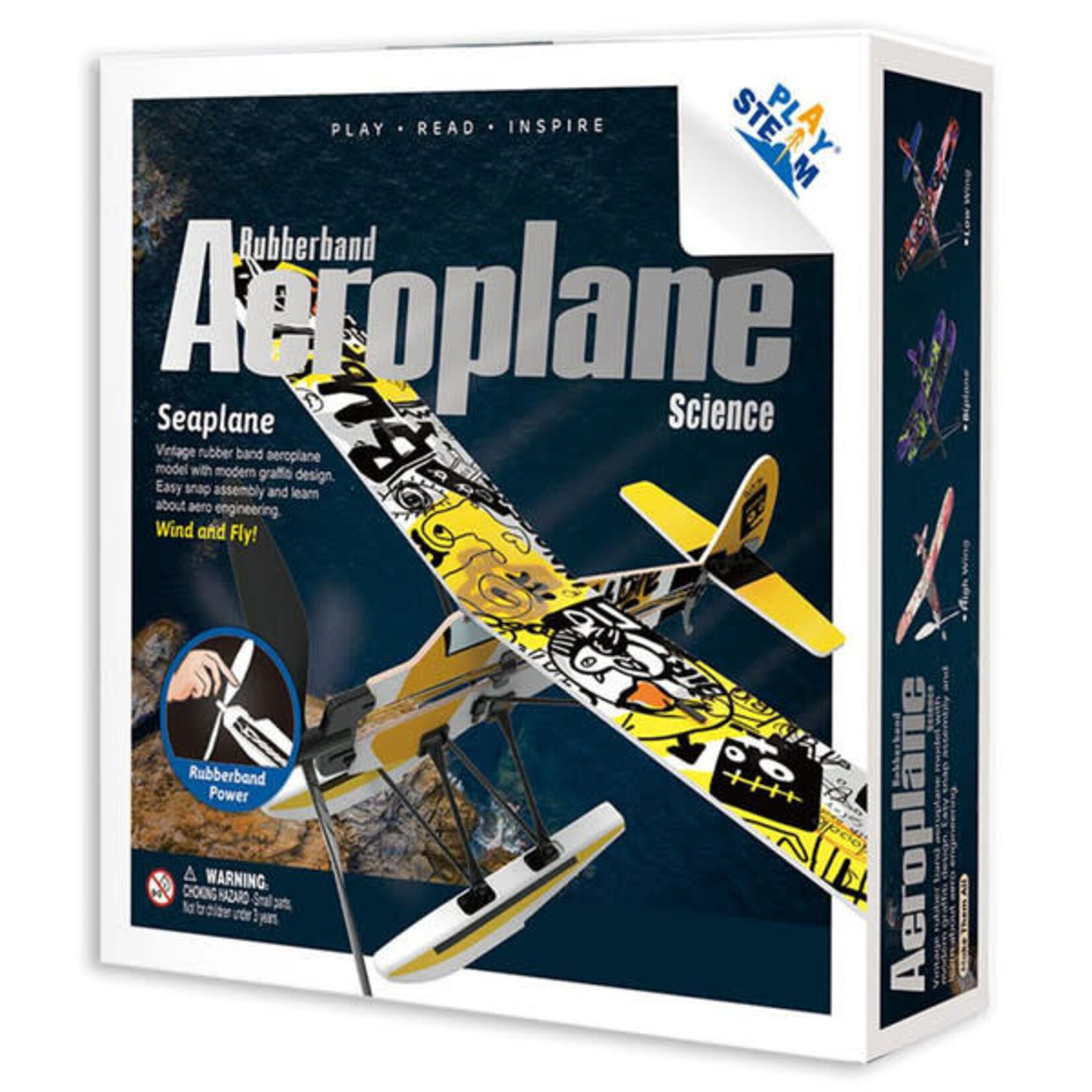 PlaySTEM Rubber Band Airplane Science - Seaplane