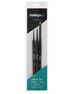 Vallejo Vallejo Brush Set: Starter (Round No.1 & 3/0 Triangular Handle, Flat No.4, synthetics)