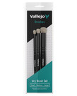 Vallejo Vallejo Brush Set: Dry Brush: Natural Hair (S, M & L)