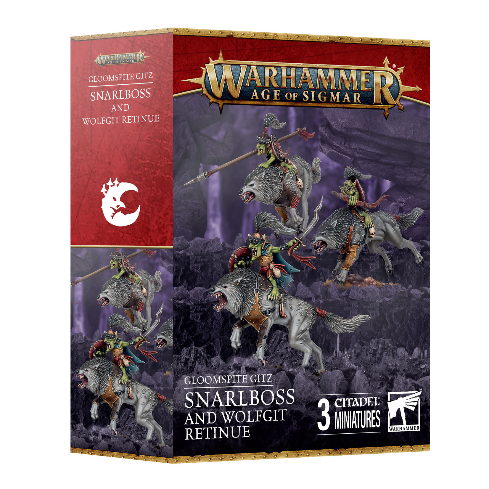 Age of Sigmar Age of Sigmar: Gloomspite Gitz: Snarlboss  And Wolfgit Retinue