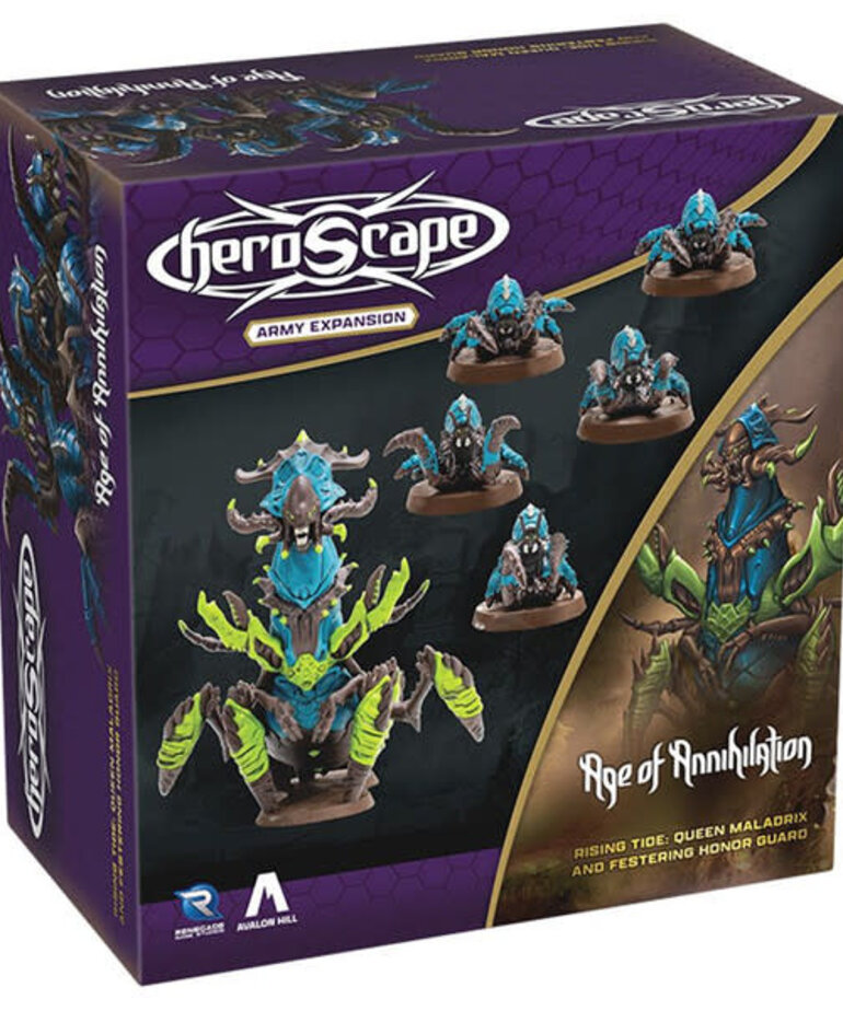 Renegade Game Studio Heroscape: Rising Tide: Queen Maladrix and Festering Honor Guard Army Expansion