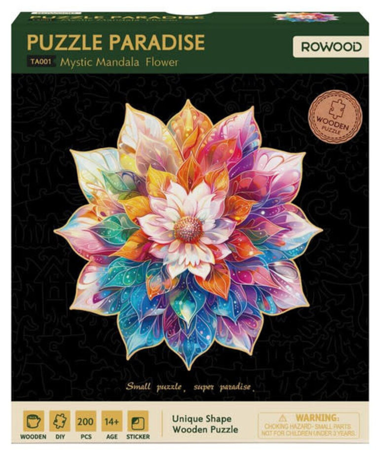 Robotime Roelife DIY Puzzle: Wooden: Mystic Mandala Flower 200 piece
