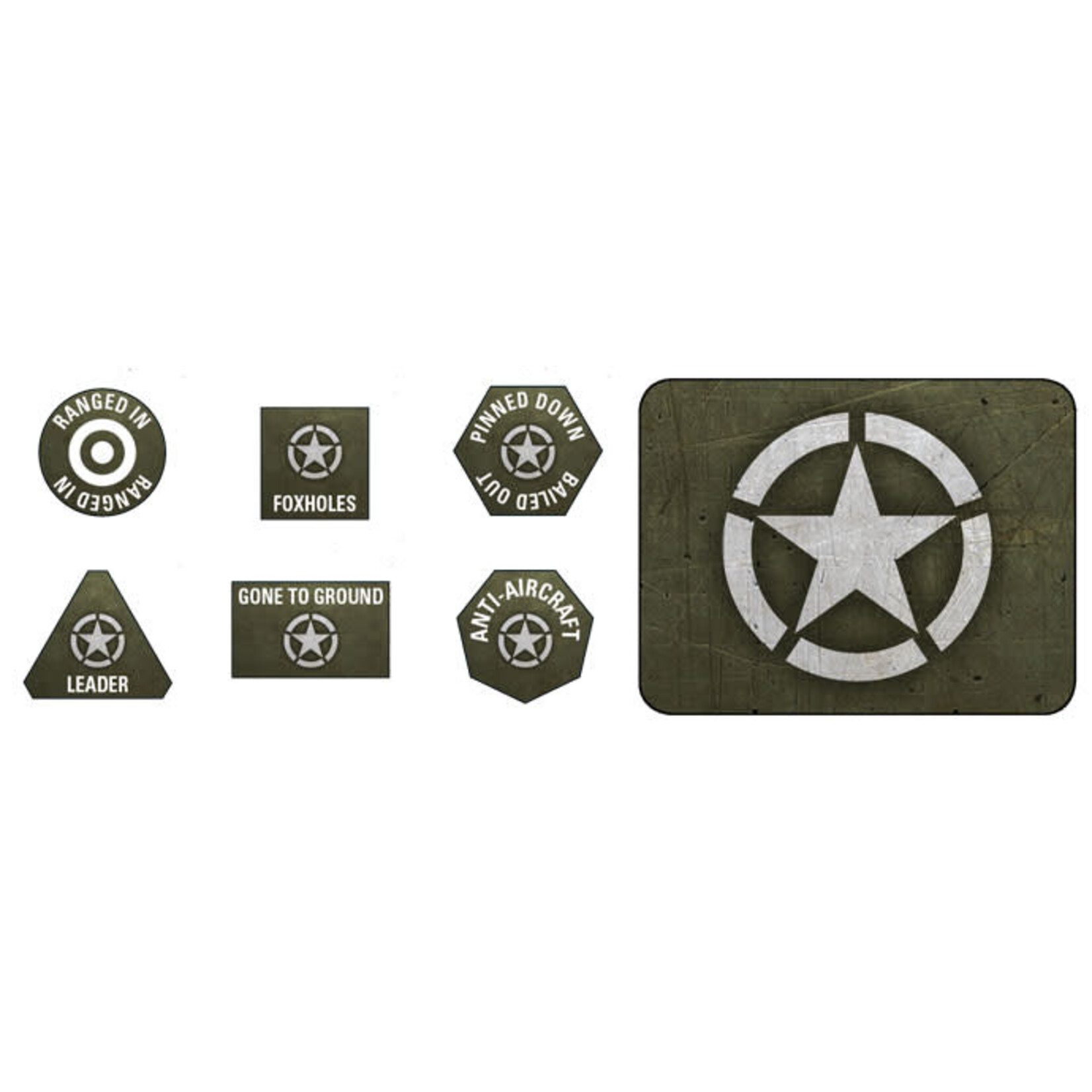 Flames of War Flames Of War: American LW Tokens (x20) and Objectives (x2)