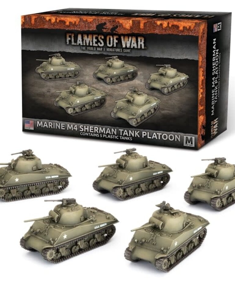 Flames of War Flames Of War: Marine M4 Sherman Platoon (x5 Plastic)