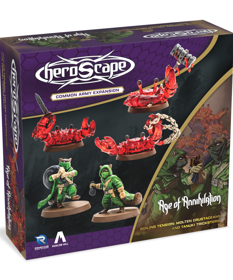 Renegade Game Studio Heroscape: Boiling Tension: Molten Crustaceans and Tanuki Tricksters Army Expansion