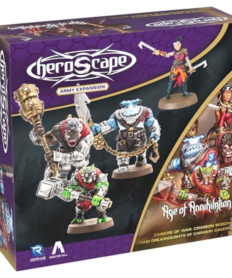 Renegade Game Studio Heroscape: Crimson Widow and Dreadnoughts of Caraway Cavern Army Expansion