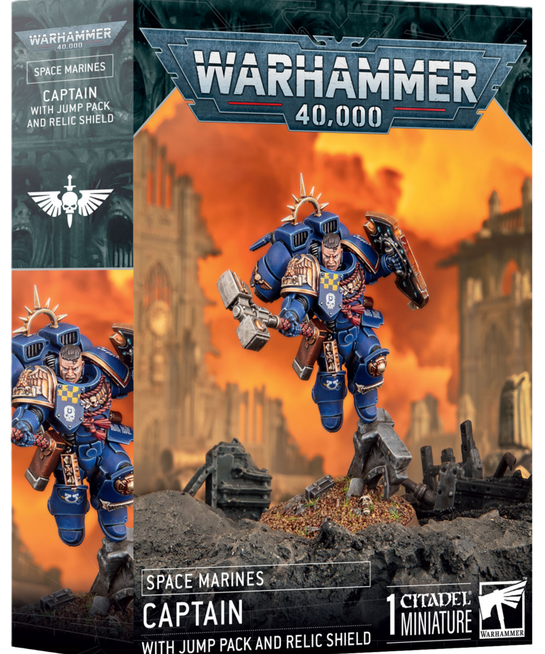 Warhammer 40k Warhammer 40k: Space Marines: Captain With Jump Pack And Relic Shield