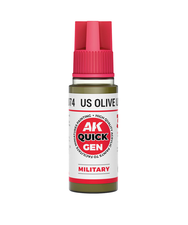 AK Interactive AK Interactive Quick Gen - US Olive Uniform 18 ml