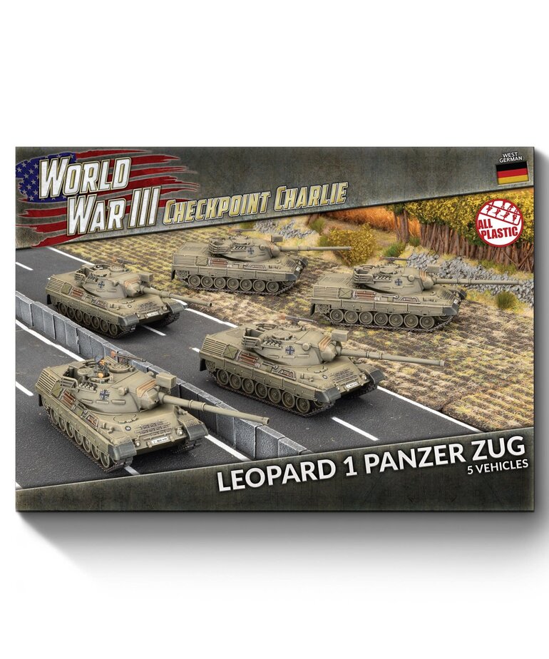 Team Yankee WW3: Checkpoint Charlie:Leopard 1 Panzer Zug (x5 Plastic)