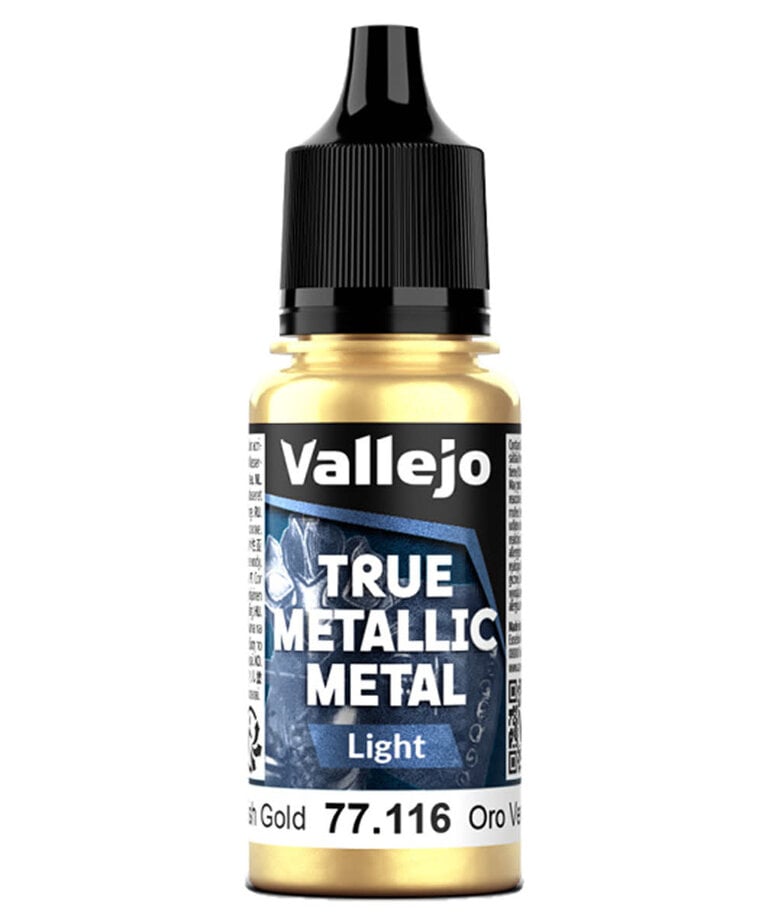Vallejo Vallejo True Metallic Metal Light 77.116 Greenish Gold 18ml