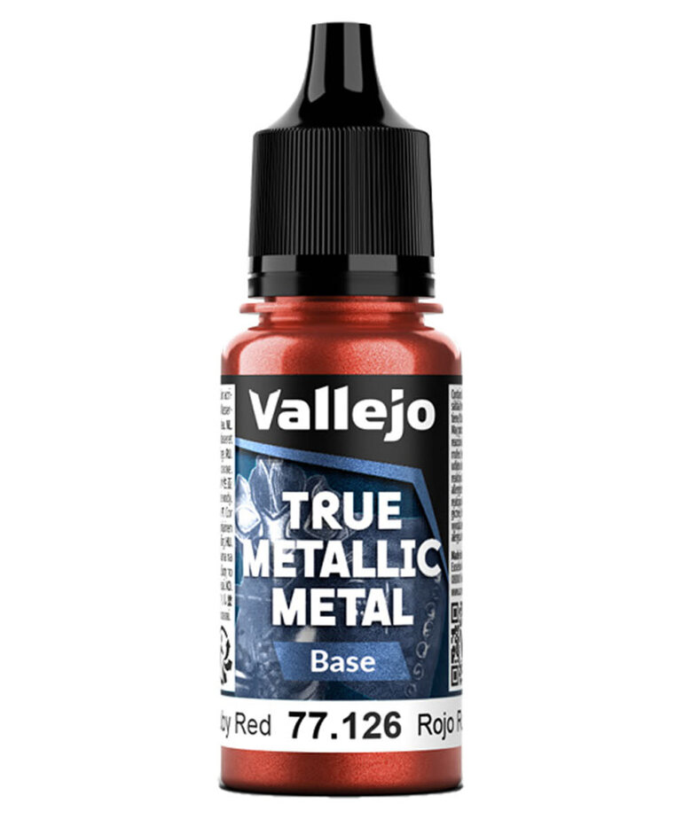 Vallejo Vallejo True Metallic Metal Base 77.126 Ruby Red 18ml