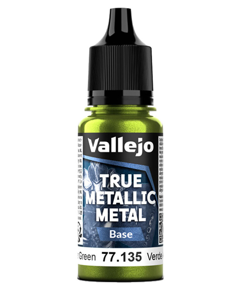 Vallejo Vallejo True Metallic Metal Base 77.135 Amber Green 18ml