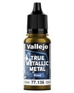 Vallejo Vallejo True Metallic Metal Base 77.136 Greenish Gold 18ml