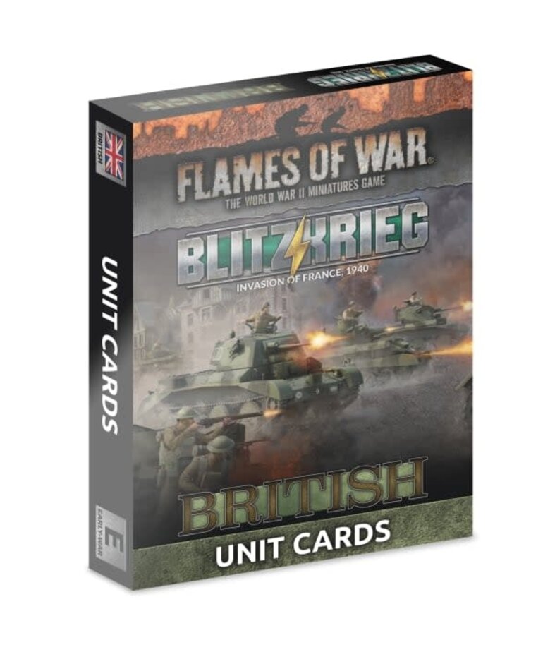 Flames of War Flames of War: British: Blitzkrieg Unit Cards