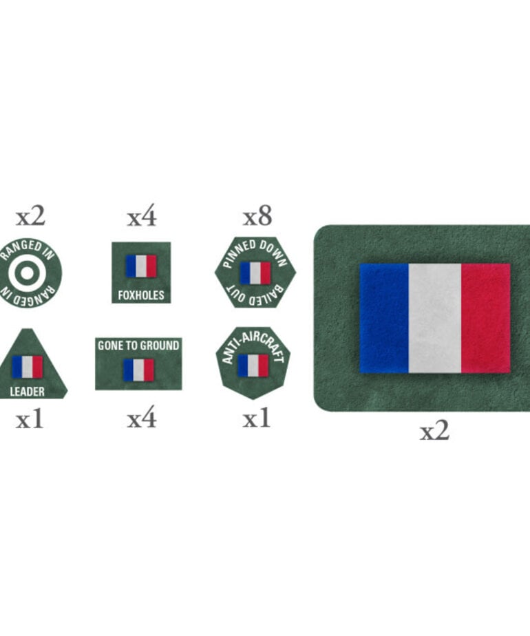 Flames of War Flames of War: French: EW Tokens (20) and Objectives (2)