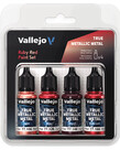 Vallejo Vallejo True Metallic Metal: Ruby Red Color Set (4)