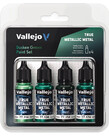 Vallejo Vallejo True Metallic Metal Dusken Green Color Set (4)