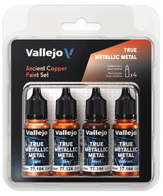 Vallejo Vallejo True Metallic Metal Ancient Copper Color Set (4)