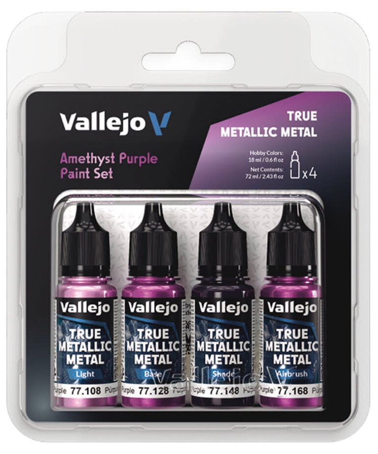 Vallejo Vallejo True Metallic Metal Amethyst Purple Color Set (4)